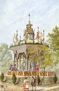 De tempel van geschenken van het Weense Schuttersfeest van 1898