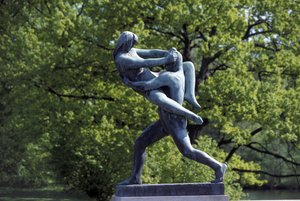 Beeldhouwwerk, Frognerparken, Oslo, Noorwegen, Europa
