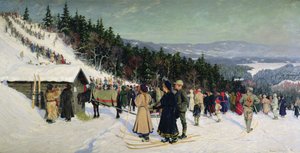 Skicompetitie in Fjelkenhill