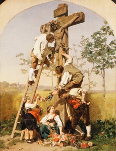 Het heiligdom versieren door Gustave Brion
