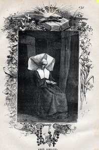 Portret van Zuster Simplice - Illustratie door Gustave Brion (1824-1877) voor 