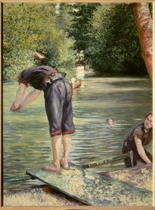 Baden door Gustave Caillebotte