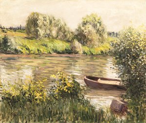 Frans: Barque près de la rive, effet d