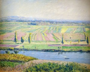 Frans:  La Plaine de Gennevilliers De vlakte van Gennevilliers vanaf de heuvels van Argenteuil door Gustave Caillebotte