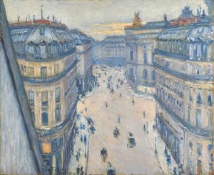 Halévystraat, uitzicht vanaf de zevende verdieping door Gustave Caillebotte