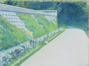 De Muur van de Moestuin, Yerres door Gustave Caillebotte