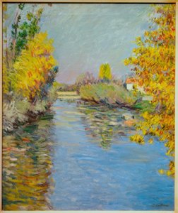De Kleine Arm van de Seine, herfst door Gustave Caillebotte