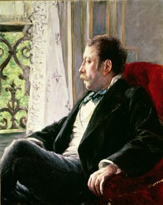 Portret van een man door Gustave Caillebotte