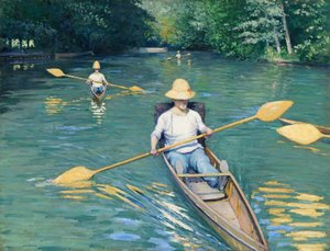 Roeiboten door Gustave Caillebotte
