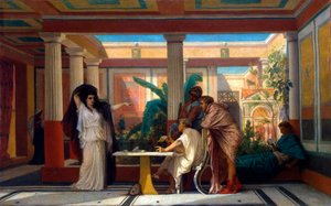 Theatrale repetitie in het huis van een oude Romeinse dichter, 1855 door Gustave Clarence Rodolphe Boulanger