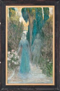 Diana en een bediende, 1897 door Gustave Claude Etienne Courtois
