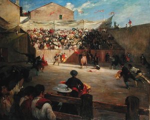 Trainingsgevecht in Biscay, 1888 door Gustave Colin