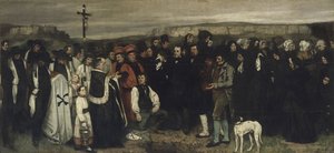 Een Begrafenis in Ornans Een Schilderij van Menselijke Figuren, de Geschiedenis van een Begrafenis in Ornans, 1849-1850