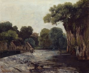 De molenstuw door Gustave Courbet