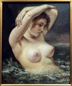 Vrouw bij de golf door Gustave Courbet