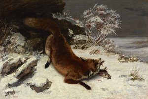 Vos in de sneeuw