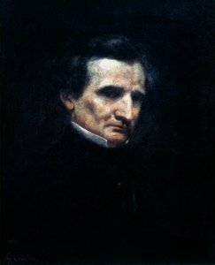 Hector Berlioz, Franse romantische componist, 1850 door Gustave Courbet