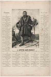 Jean Journet Vertrekt voor de Verovering van Universele Harmonie door Gustave Courbet