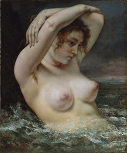 De vrouw in de golven
