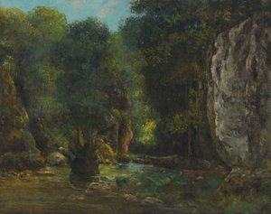 Le Puits Noir (de kloven van Loue) door Gustave Courbet