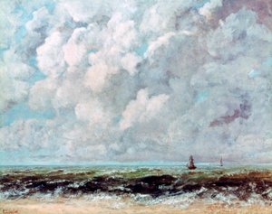 Marien Landschap, c1840-1877 door Gustave Courbet
