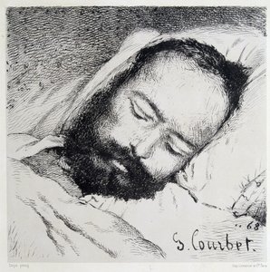 Doodsportret van Proudhon, 20/01/1865 - door Gustave Courbet
