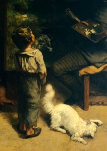 Atelier van de schilder door Gustave Courbet