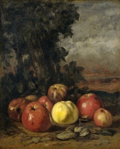 Stilleven met appels door Gustave Courbet