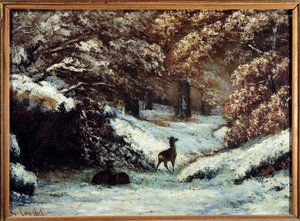 De levering van herten in de winter