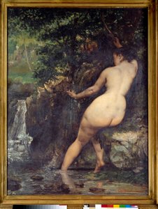 De bron of bader bij de bron door Gustave Courbet