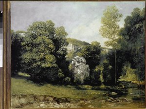 Uitzicht op de rivier Breme door Gustave Courbet