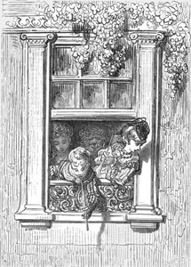 Een Balkon Scène door Gustave Dore
