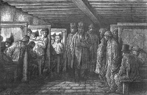 Een koffiehuis in Whitechapel, 1872 door Gustave Dore