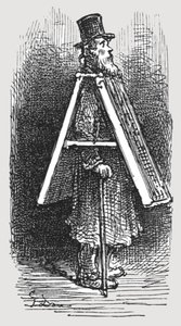 Reclamebord - Man, 1872 door Gustave Dore