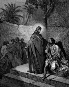 Christus geneest de verlamde man, 1866 door Gustave Dore
