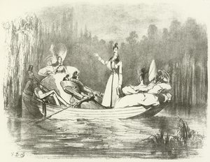 Dandyisme op het platteland (gravure) door Gustave Dore