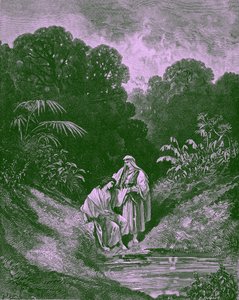 David en Jonathan, door Gustave Doré - Bijbel door Gustave Dore
