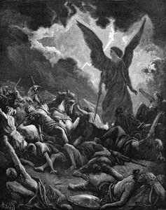 Vernietiging van het leger van Sanherib door Gustave Dore