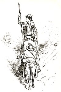 Don Quichotte op zijn paard, gevolgd door Sancho op zijn ezel door Gustave Dore