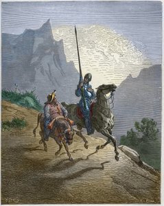 Don Quichot met Sancho Panza - Don Quichot de la Mancha door Miguel Cervantes