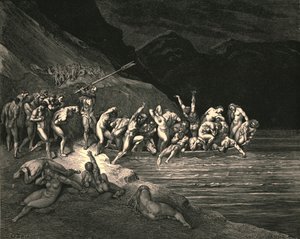 Op dezelfde manier Adams slechte kroost door Gustave Dore