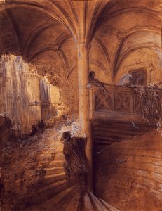 Betoverd kasteel, illustratie door Gustave Doré (1832-1883) voor sprookje van Charles Perrault (1628-1703) door Gustave Dore
