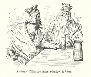 Vader Theems en Vader Rijn (gravure)