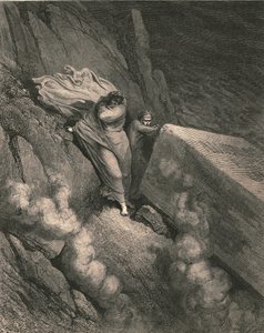 Uit de diepe afgrond, achter het deksel van een groot monument stonden we teruggetrokken door Gustave Dore