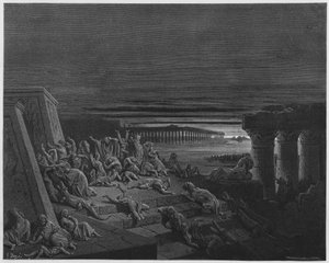 Gustave Dore Bijbel: De plaag van duisternis door Gustave Dore