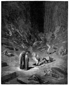 Hel: de stad Dis, Romeinse god van de onderwereld, 1863 door Gustave Dore