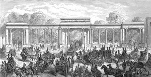 Hyde Park Corner - Piccadilly ingang, 1872