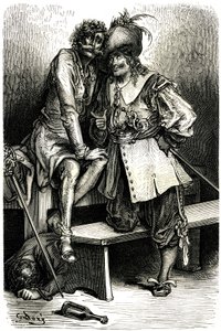 Illustratie voor de Kapitein Fracasse door Gustave Dore