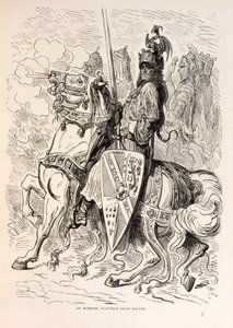 Illustratie van Roland te paard, uit La legende de Croque-Mitaine