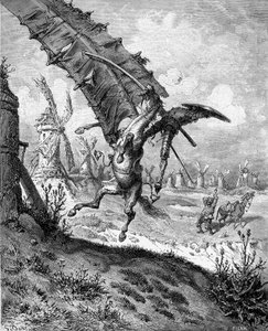 Illustratie bij het boek Don Quichot de la Mancha door M. de Cervantes, 1863 door Gustave Dore